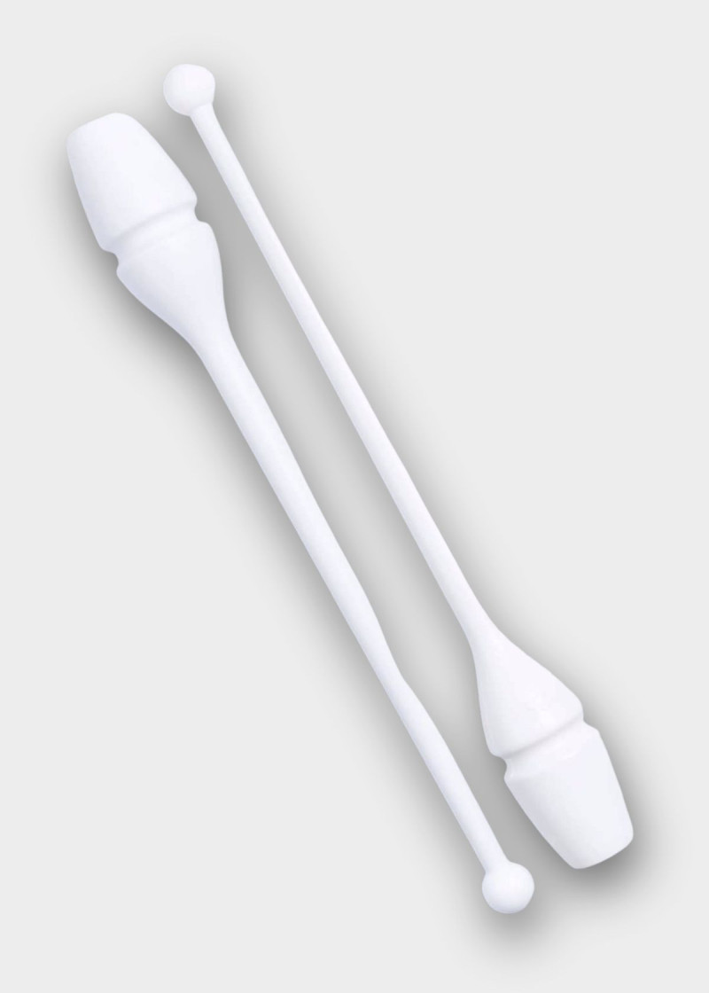 Clubs for gymnastics SASAKI MJ-38H, 36 cm rubber, White (W), 36cm, 100g