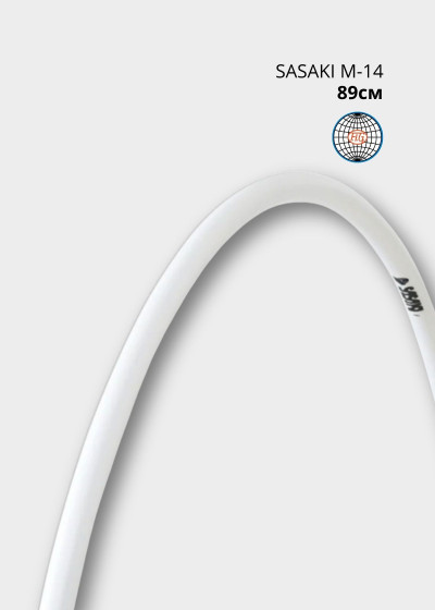 Hoop for gymnastics SASAKI M-14 polyethylene, white, 89cm, 300g