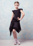 Dress SHARM 90%polyamide, 10%elastane, black+black, 146cm