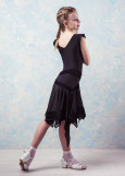 Dress SHARM 90%polyamide, 10%elastane, black+black, 146cm