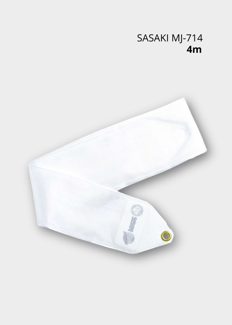 Ribbon for gymnastics SASAKI MJ-714, 4m rayon, Yellow (Y), 4m