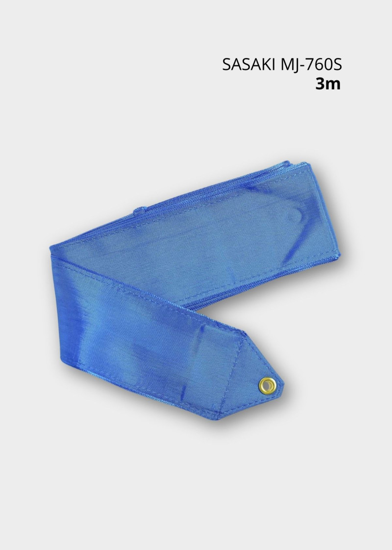 Ribbon set for gymnastics SASAKI MJ-760S, 3m satin+silk, Turquoise-blue (TQBU), 3m