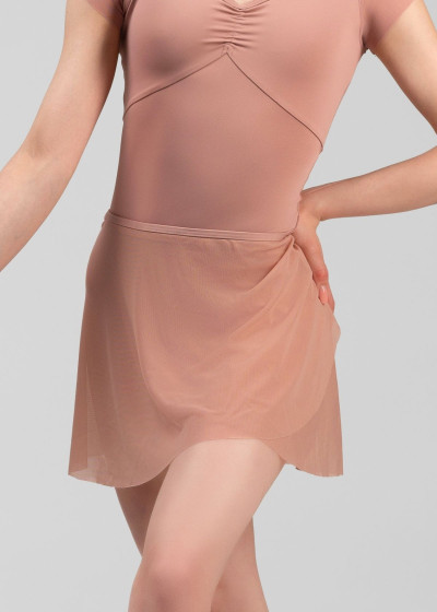 Wrap skirt OLIVERIA mesh, coral almond, S(40cm)