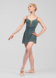 Wrap skirt OLIVERIA mesh, green lake, S(40cm)