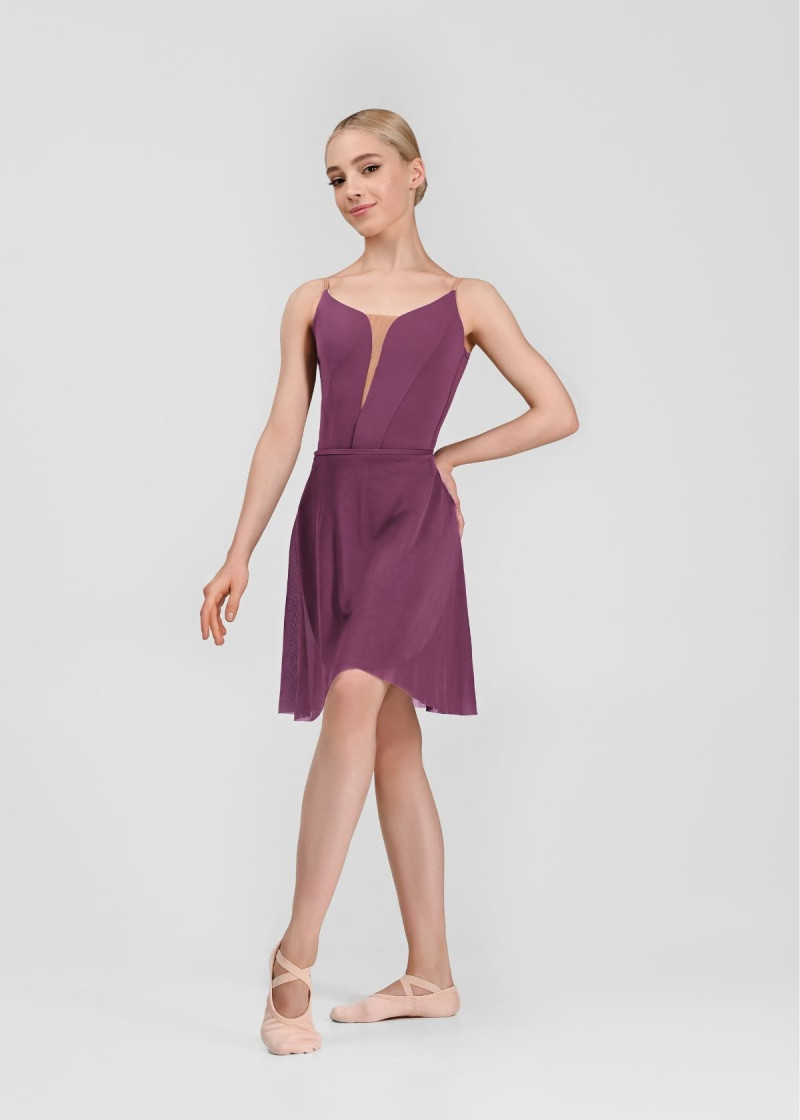 Wrap skirt OLIVERIA mesh, plum perfect, M(48cm)