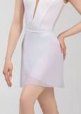 Wrap skirt OLIVERIA mesh, white, S(40cm)