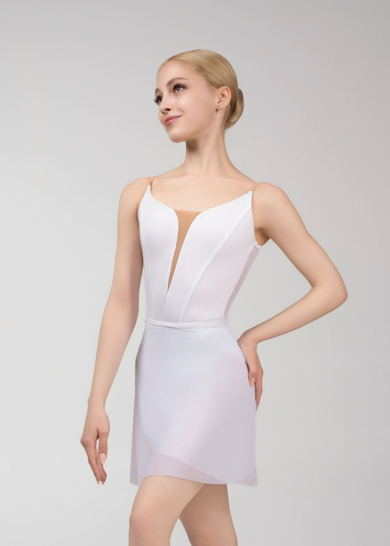 Wrap skirt OLIVERIA mesh, white, S(40cm)