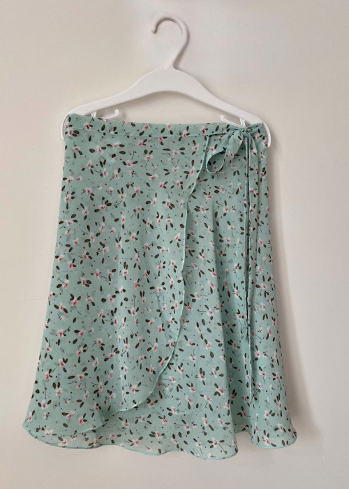 ORIELLA FLORAL wrap chiffon ballet skirt by Grand chiffon, floral mint, M(48cm)