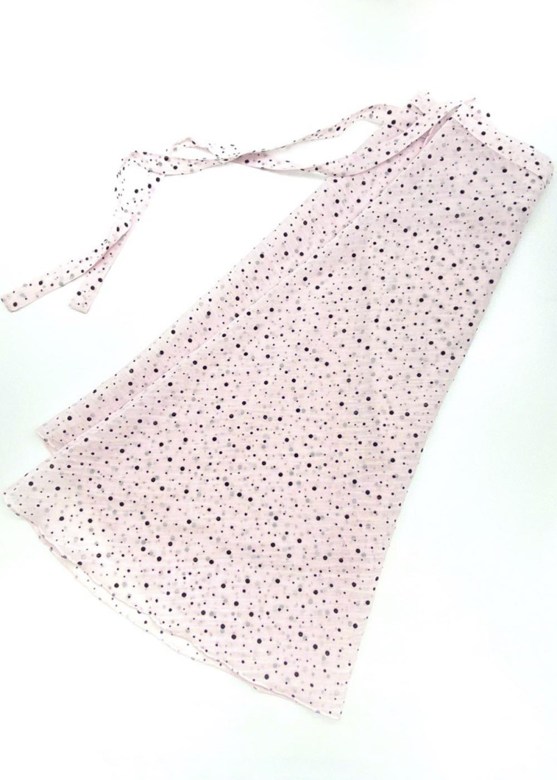 ORIELLA DOT wrap chiffon ballet skirt chiffon, pink-black, XS(32cm)