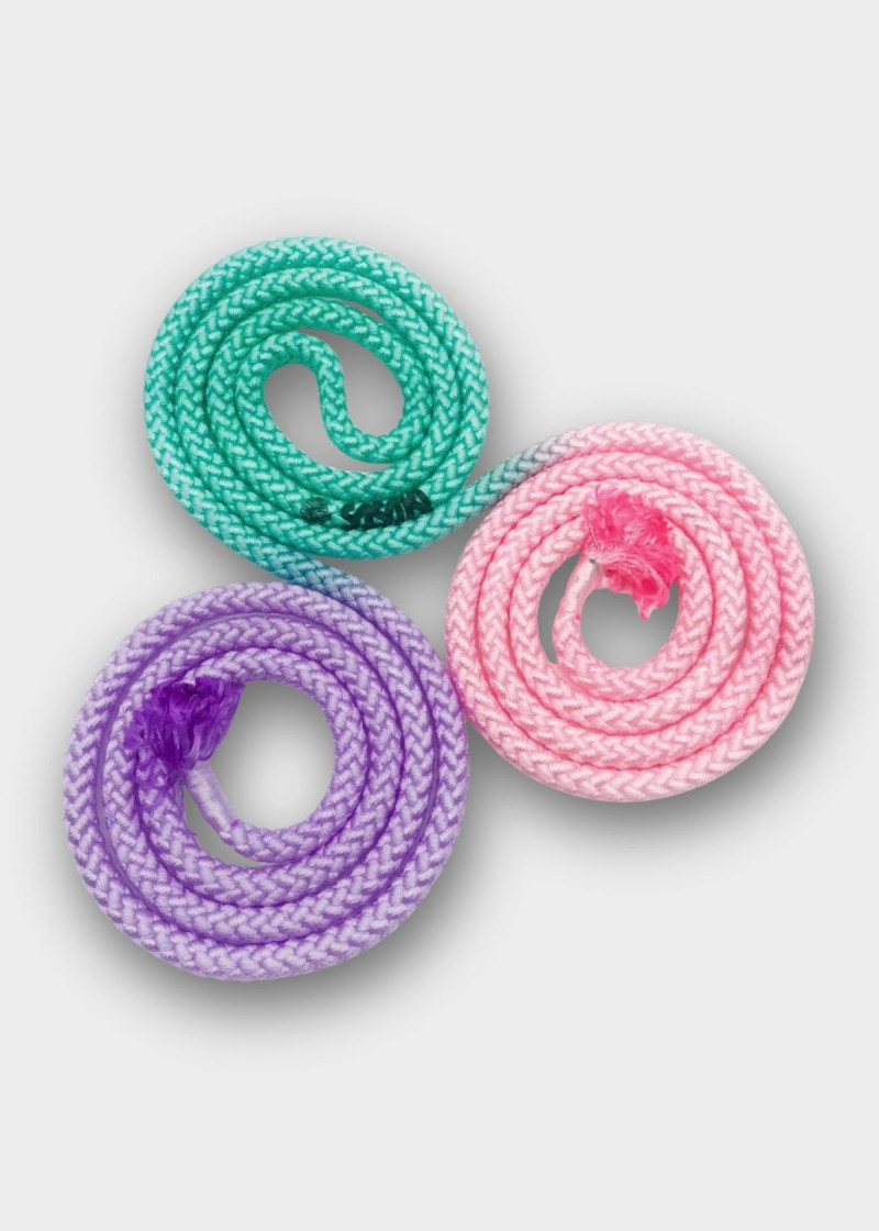 Rope for gymnastics SASAKI NEW FIG M-280G, 3m nylon, LightPink x PepermintGreen x Lavender (LIPxPEGxLD), 3m