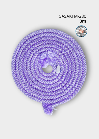 Rope for gymnastics SASAKI NEW FIG M-280, 3m nylon, Lavender (LD), 3m