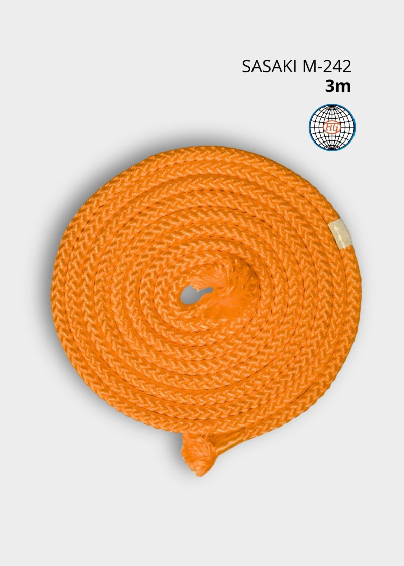Rope for gymnastics SASAKI M-242 polyester, Orange (O), 3m