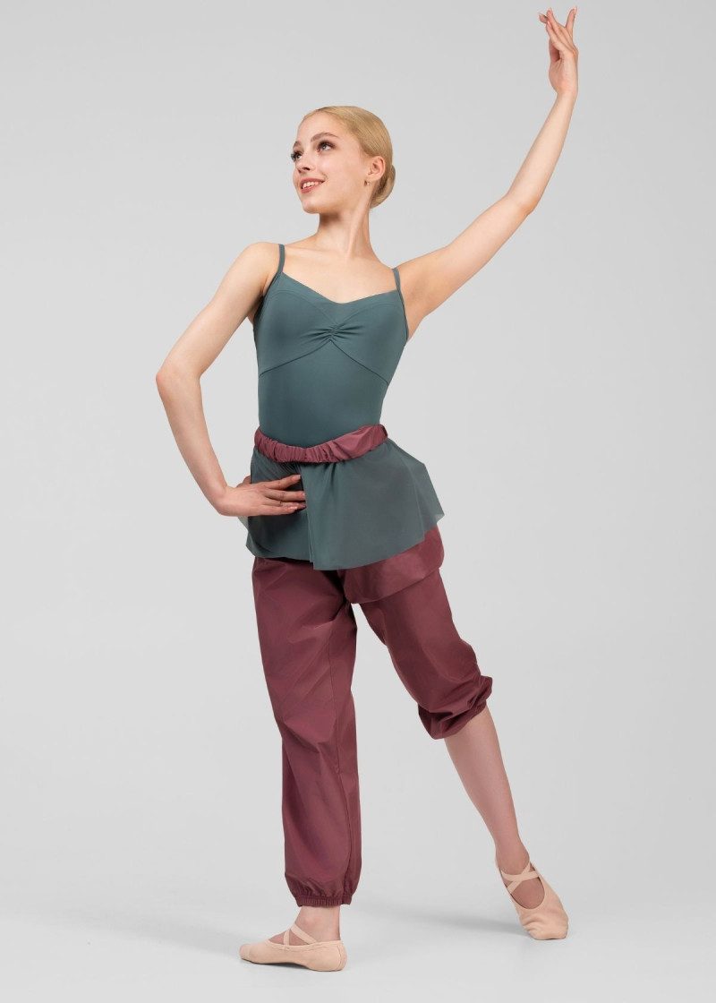 BIANCA camisole leotard by Grand Prix nylon+mesh, green lake, M