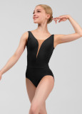 GABRIELLE tank leotard by Grand Prix nylon, black, S