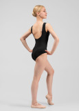 GABRIELLE tank leotard by Grand Prix nylon, black, S