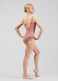 GABRIELLE tank leotard by Grand Prix nylon, corall almond, XS