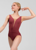 GABRIELLE tank leotard by Grand Prix nylon, french rose, M