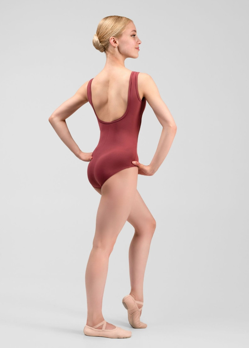 GABRIELLE tank leotard by Grand Prix nylon, french rose, M