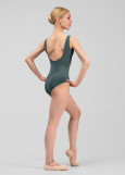 GABRIELLE tank leotard by Grand Prix nylon, green lake, S