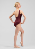 GABRIELLE tank leotard by Grand Prix nylon, italian plum, L