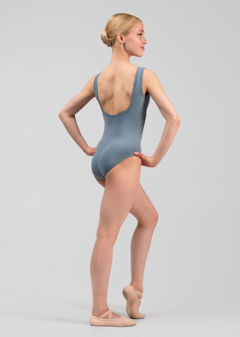 GABRIELLE tank leotard by Grand Prix nylon, niagara, XS