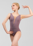 GABRIELLE tank leotard by Grand Prix nylon, vintage violet, M