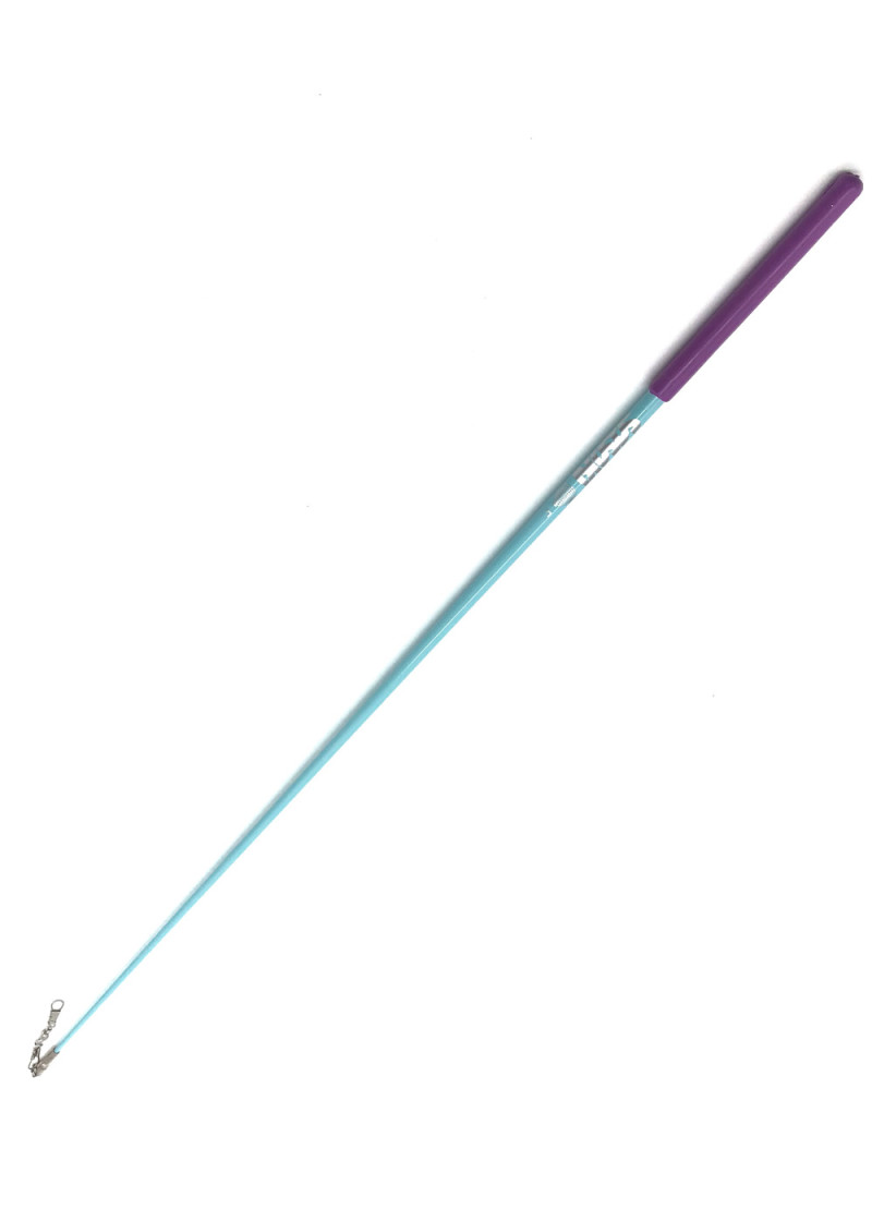 Stick for gymnastics SASAKI NEW FIG M-700JK, 57cm fiberglass+rubber, Aqua-blue x Lilac (AQBUxRRK), 57cm