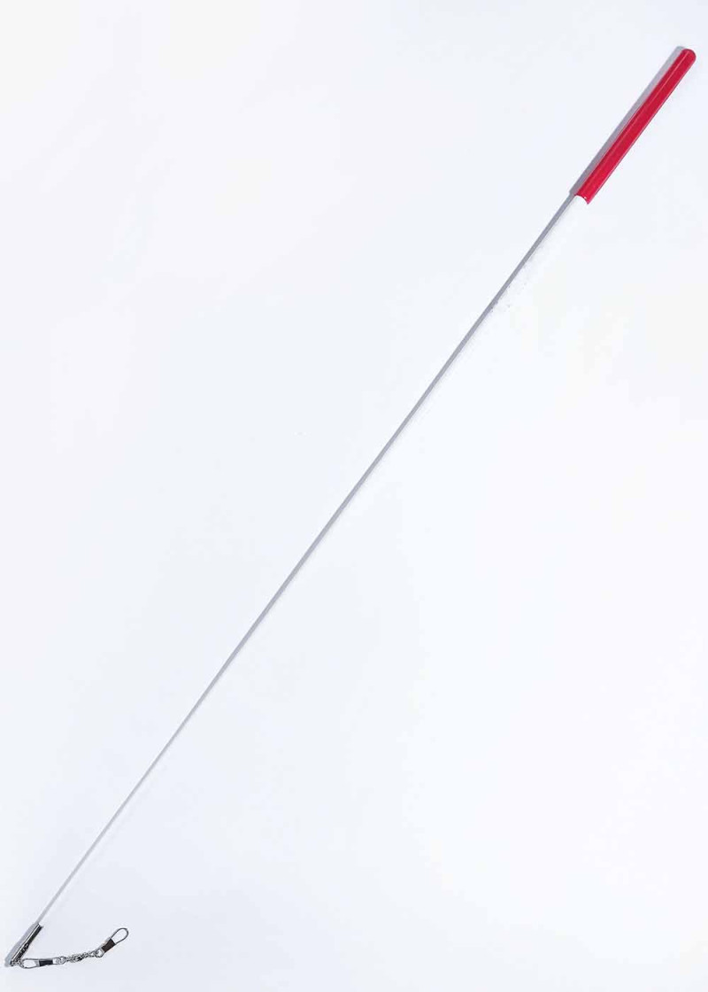 Stick for gymnastics SASAKI NEW FIG M-700JK, 57cm fiberglass+rubber, White x Red (WxR), 57cm