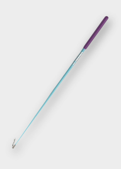 Stick for gymnastics SASAKI NEW FIG M-700JK, 57cm fiberglass+rubber, Aqua-blue x Lilac (AQBUxRRK), 57cm