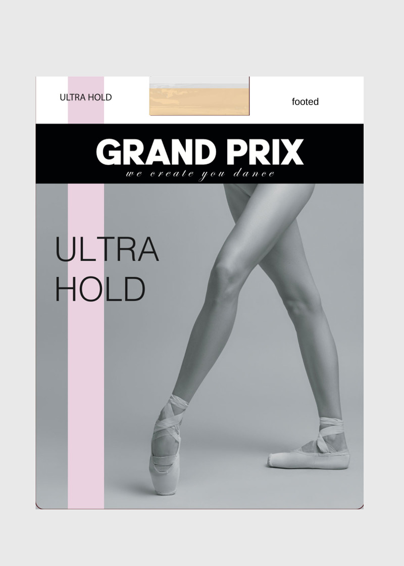 Ultra Hold Footed tights Grand Prix nylon+spandex, ballet pink, S/M