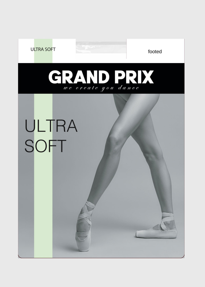 Ultra Soft Footed tights Grand Prix nylon+spandex, white, 3