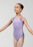 MIMI tank leotard by Grand Prix polyamide micro+flocked mesh, lilac, 128cm