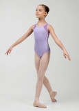 MIMI tank leotard by Grand Prix polyamide micro+flocked mesh, lilac, 128cm