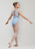 MIMI tank leotard by Grand Prix polyamide micro+flocked mesh, powder blue, 122cm