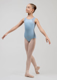 MIMI tank leotard by Grand Prix polyamide micro+flocked mesh, powder blue, 122cm