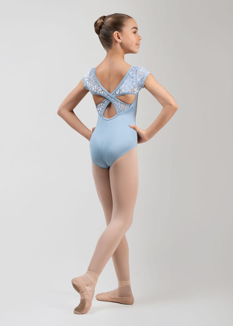 MINI MOVES - К-к КР, кокетка KIKI микрополиамид+сетка флок, powder blue, 152см