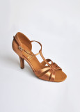 Ladies Latin SUPADANCE 1177 satin, dark tan, 3"sd, 5,5