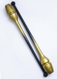 Clubs for gymnastics SASAKI NEW FIG M-34GH, 44cm rubber, Black x Gold (BxGD), 44cm