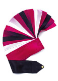 Ribbon for gymnastics SASAKI NEW FIG M-71HG, 6m rayon, Black x Red x White (BxRxW), 6m