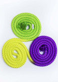 Rope for gymnastics SASAKI NEW FIG M-280G, 3m nylon, Violet x Yellow x Green (VIxYxG), 3m