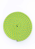 Rope for gymnastics SASAKI NEW FIG MJ-243, 2.5m polyester, Muscat-green x Fluo-yellow (MAGxKEY), 2.5m