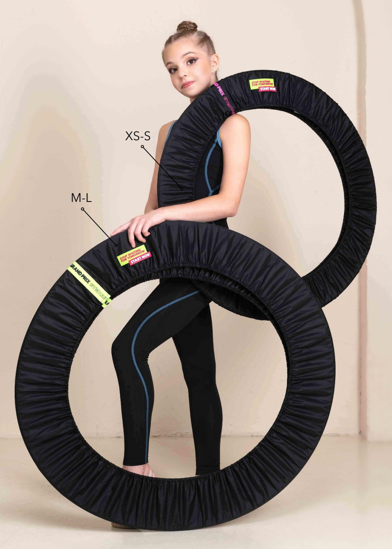 Hoop cover by Grand Prix black+lime green, XS-S