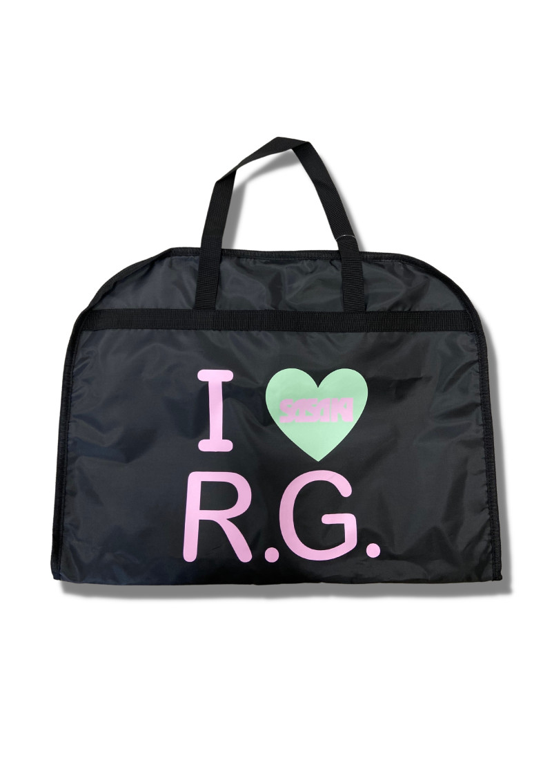 Leotard Case I love R.G. polyester, Black x LightPink(BxLIP)