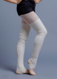 Leg Warmers Grand Prix wool mixture, white, 70cm