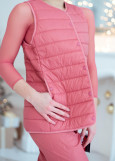 LESSON Warm-up vest by Grand Prix 100%polyester, dusty rose, 152cm