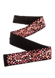 Elastic Belt with Crystals by Grand Prix polyamide micro, black, Indian Pink, M-L