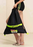 Backpack by Grand Prix black+lime green