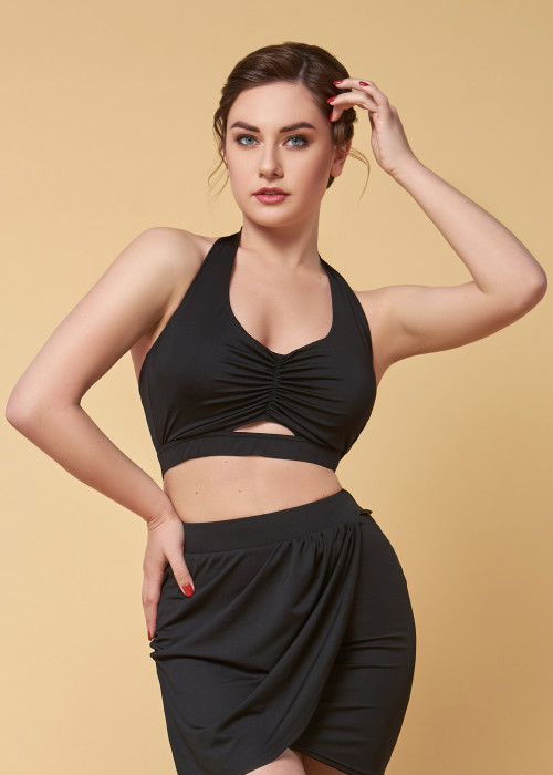 TOBBY crop top by Grand Prix polyamide micro, black, 152cm