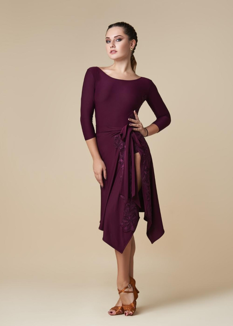 SIGALA skirt by Grand Prix polyamide micro, marsala, XS-S