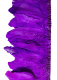 Goose feathers fringe feathers, ultra lilac, 18cm